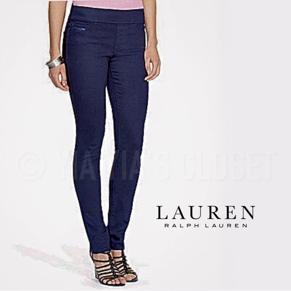 Lauren Ralph Lauren Women's 12 Dark Modern Jeggings/Leggings - Picture 1 of 8